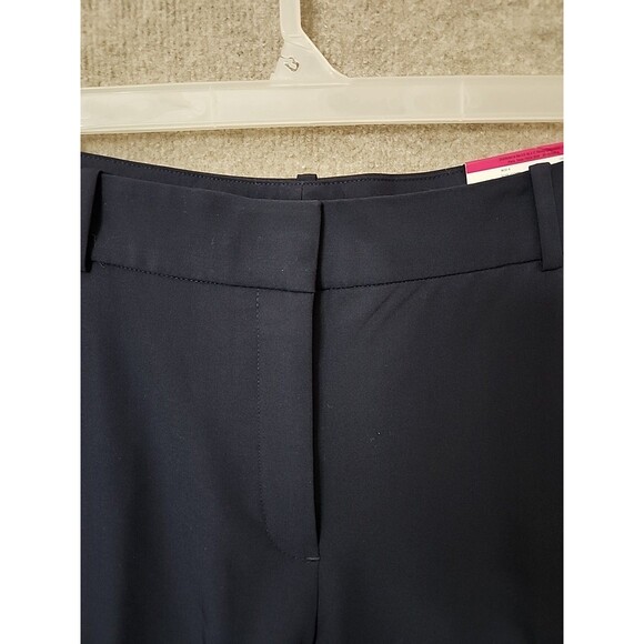 Worthington Curvy Fit Perfect Trouser Dress Pants Womens 16 Navy Blue Career NEW - Picture 3 of 11